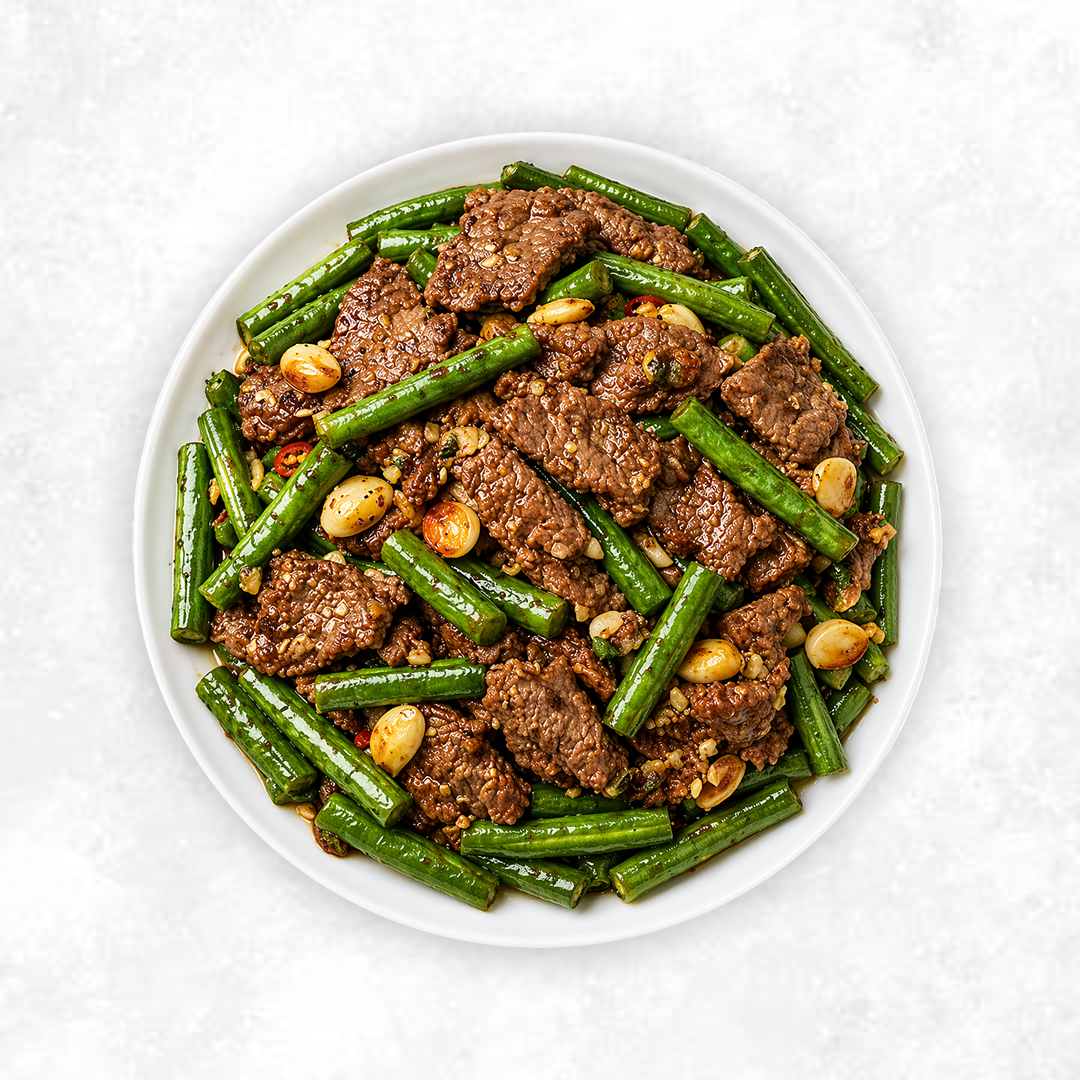 Garlic Oyster Beef & Green Bean Stir Fry