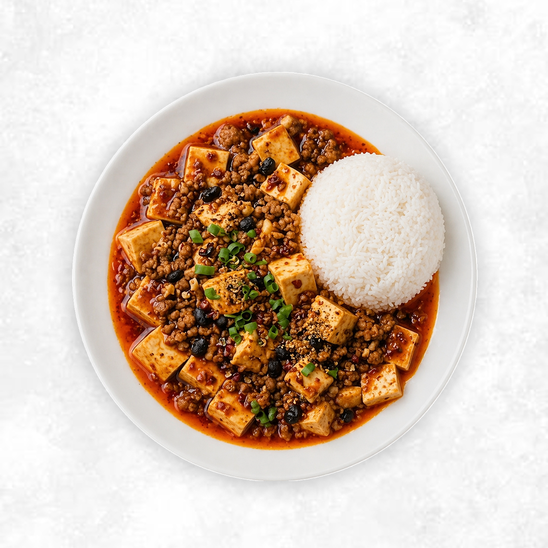 Tofu in Ground Beef and Black Bean Sauce