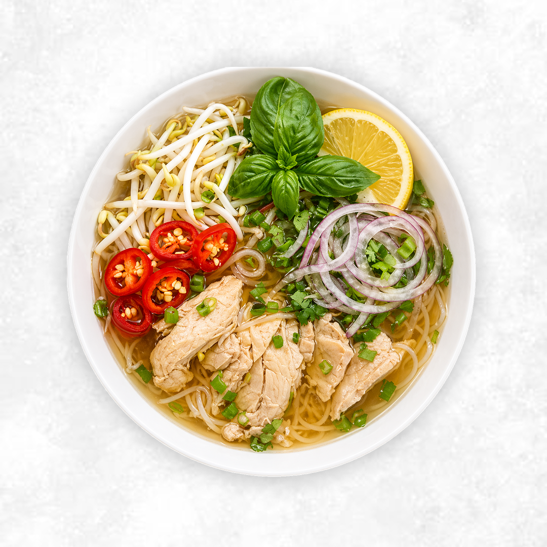 Chicken Breast Rice Noodle Soup