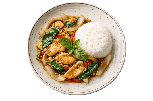 Chicken & Basil Leaves