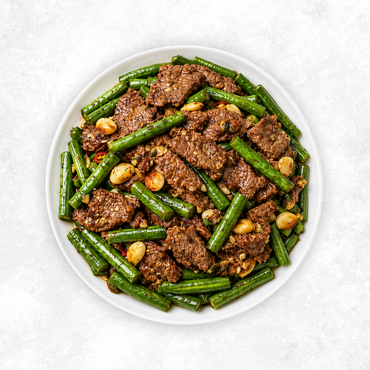Garlic Oyster Beef & Green Bean Stir Fry