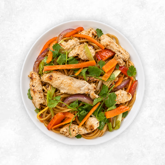 Stir Fried Chicken Lo Mein